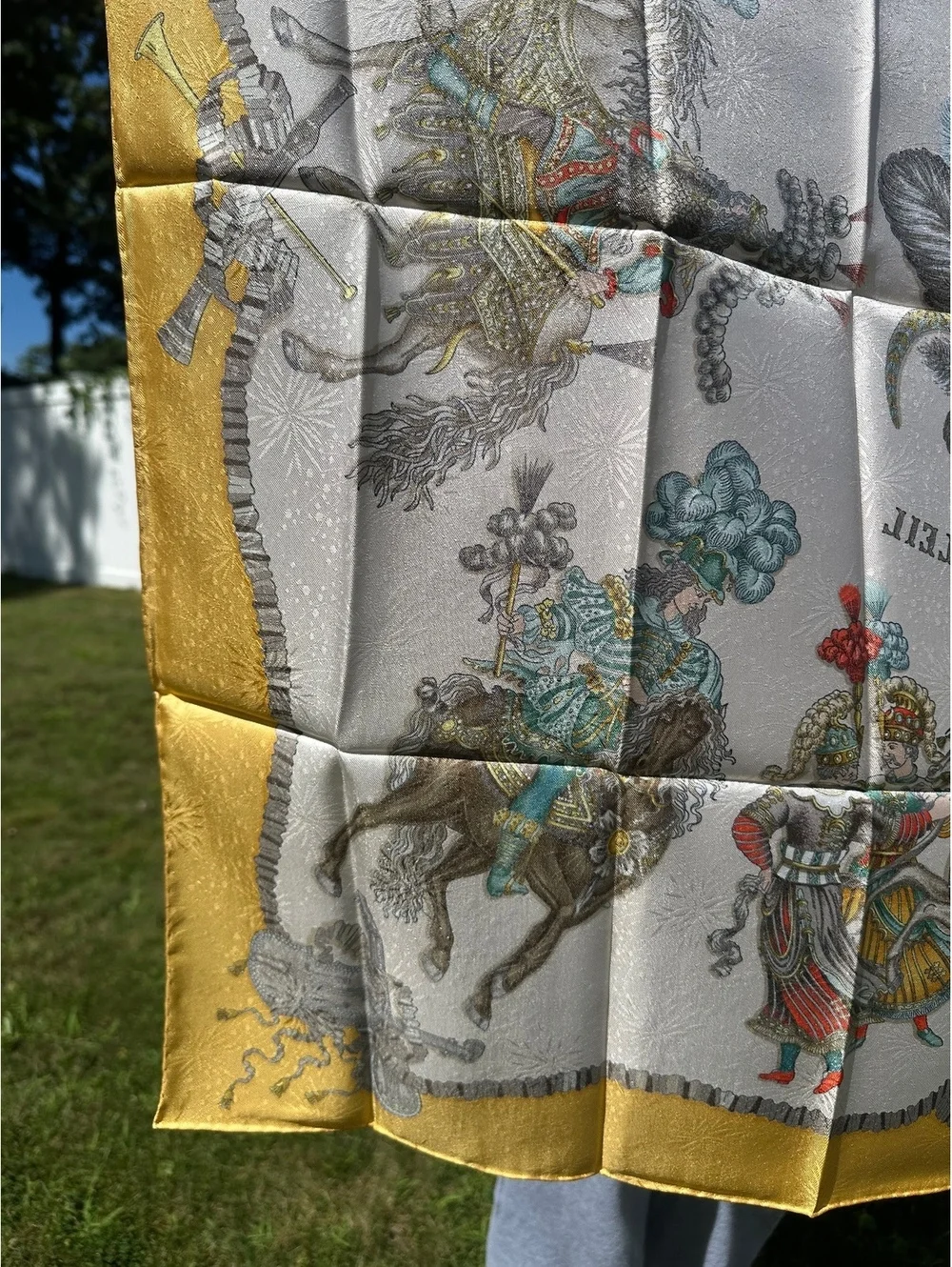 Hermes Les Fetes du Roi Soleil 90cm Jacquard Silk Scarf